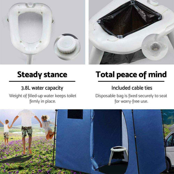 Outdoor Portable Folding Camping Toilet - Everything Caravans