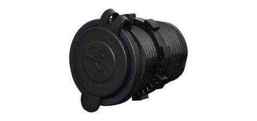 Caravan Dual USB Waterproof Panel Mount 3.1A Charging Socket Black - Everything Caravans