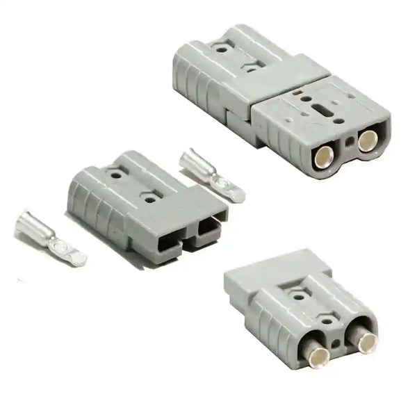 Anderson Style Plug Connector 50amp 6Awg Grey Pair - Everything Caravans