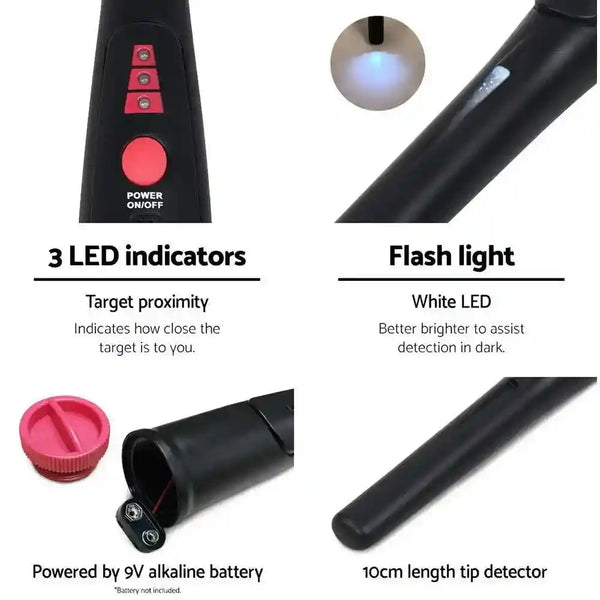 Pinpointer Metal Detector Black - Everything Caravans