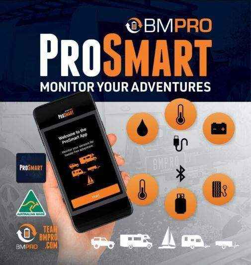 BMPRO Prosmart Sensor Monitor with App - Standard - 2 Wheel Sensors - Everything Caravans