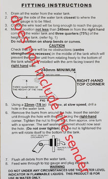 RV Electronics LCD Single Tank Water Level and voltmeter Gauge - Everything Caravans