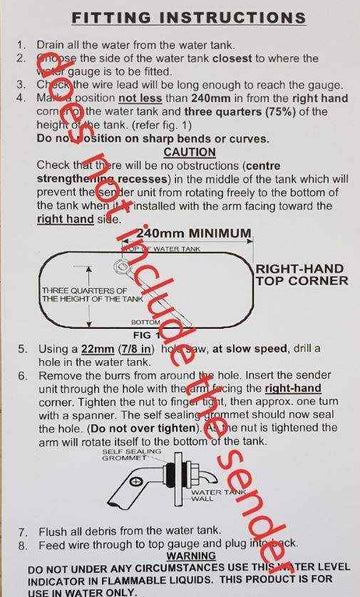 RV Electronics LCD Single Tank Water Level and voltmeter Gauge - Everything Caravans