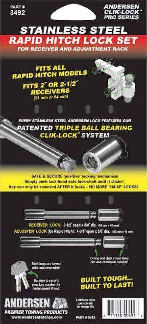 Rapid Hitch Lock Set - with Matching Keys - Last Set - Everything Caravans