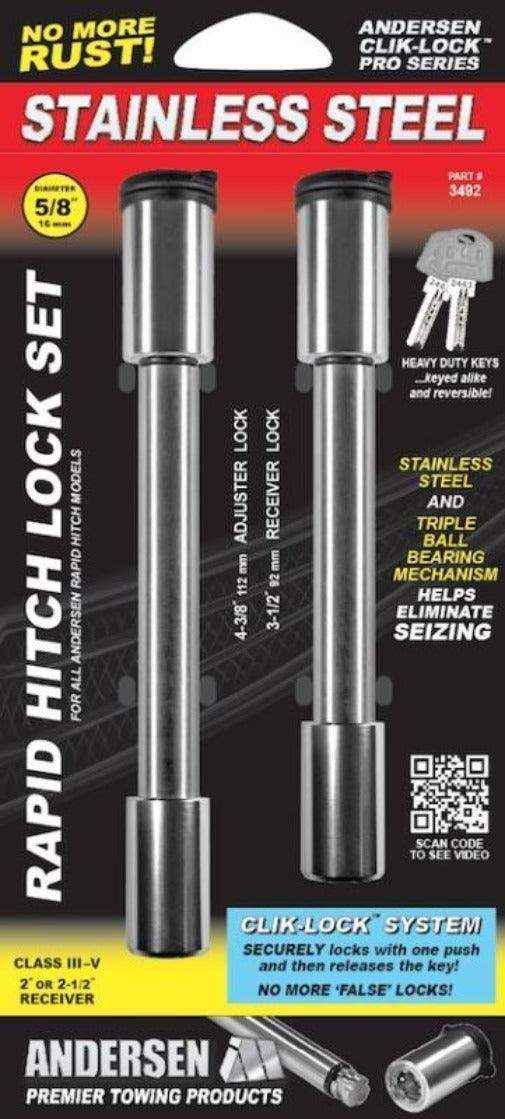 Rapid Hitch Lock Set - with Matching Keys - Last Set - Everything Caravans
