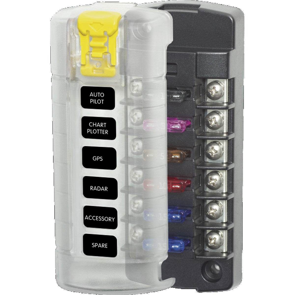 ST Blade Fuse Block  6 Independent Circuits with Cover Enerdrive