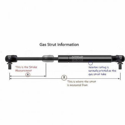Stabilus Gas Strut 485mm Overall Length 250Nm with 200mm Stroke - Everything Caravans