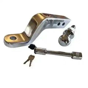 Stinger Solid Aluminium Towing Ball Mount 100mm Drop with Ball and Lockset - Everything Caravans