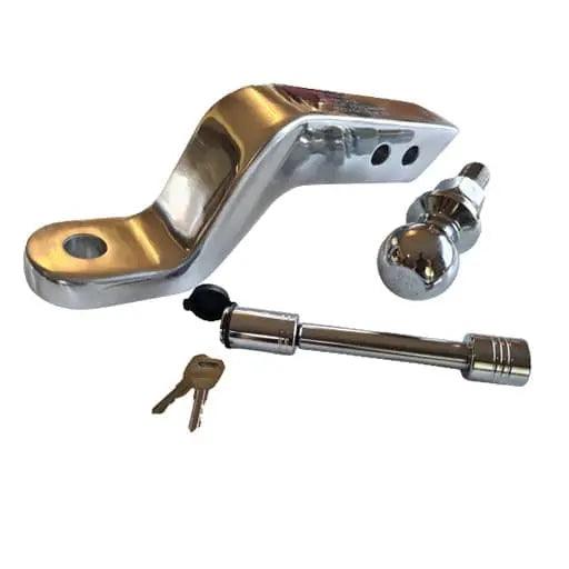Stinger Solid Aluminium Towing Ball Mount 50mm Drop with Ball and Lockset - Everything Caravans