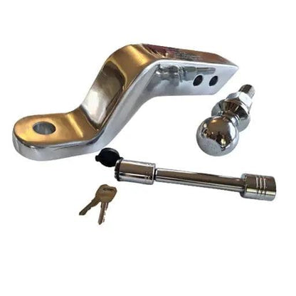 Stinger Solid Aluminium Towing Ball Mount 50mm Drop with Ball and Lockset - Everything Caravans