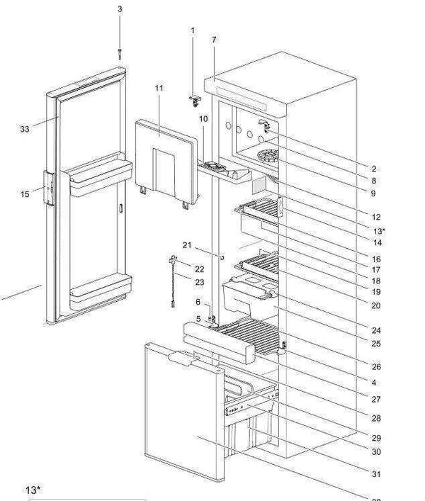 Shelf Food Retainer - Suits Thetford N4141 Fridge - Everything Caravans