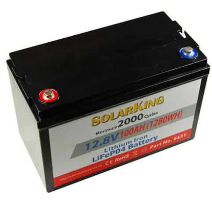 100amp Solarking Lithium Battery 12.8 volt with Bms Direct Replacement for Agm - Everything Caravans