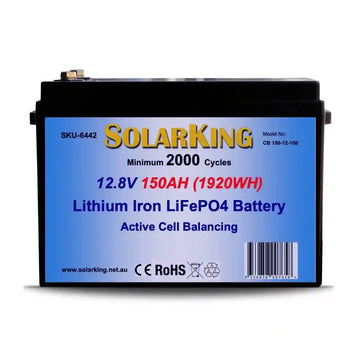 150amp Solarking Lithium Battery 12.8 volt with Bms Direct Replacement for Agm - Everything Caravans