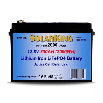 200amp Solarking Lithium Battery 12.8 volt with Bms Direct Replacement for Agm - Everything Caravans