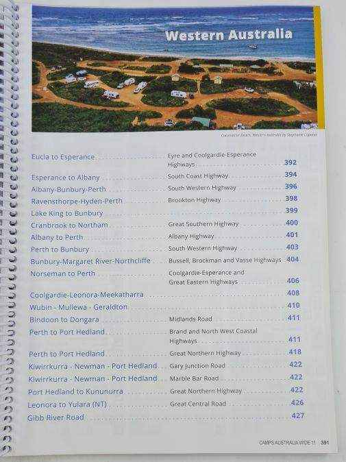 Camps 11 Australia Wide A4 Camp Site Book Spiral Bound - Everything Caravans