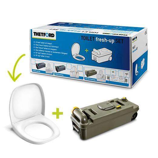 Thetford C2 C3 C4 Toilet Fresh Up Set with Right Hand Cassette - Everything Caravans