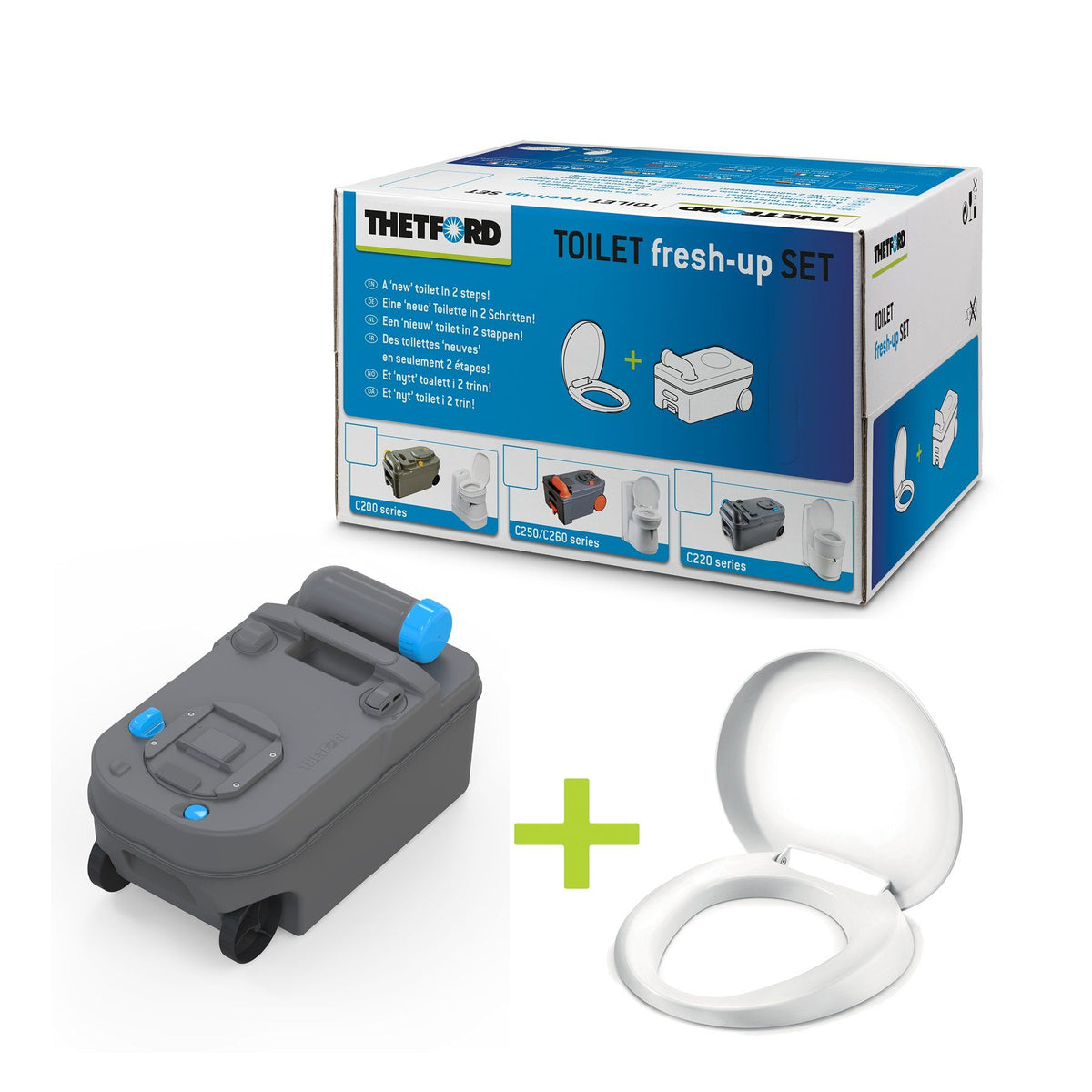 Thetford C220 Toilet Fresh Up Set with Toilet Cassette Thetford