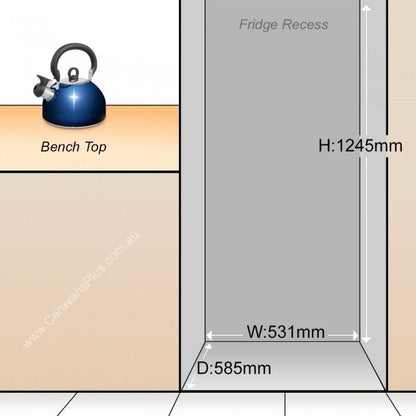 Thetford N4175 Fridge Freezer 175L Right Hand Hinge 3 Way Fridge - Everything Caravans