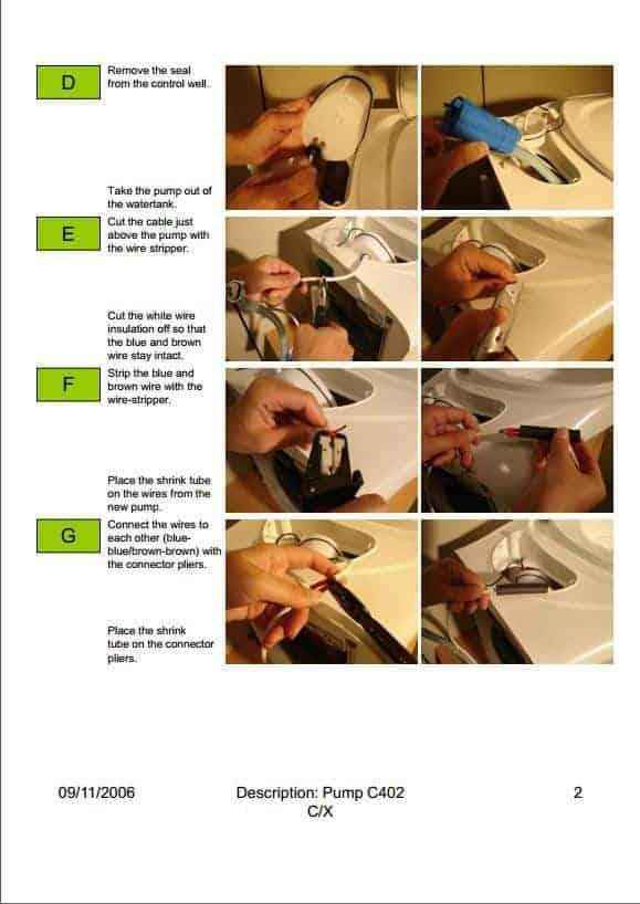 Thetford SC200 C2 C400 C200 C402 Toilet Pump - Everything Caravans