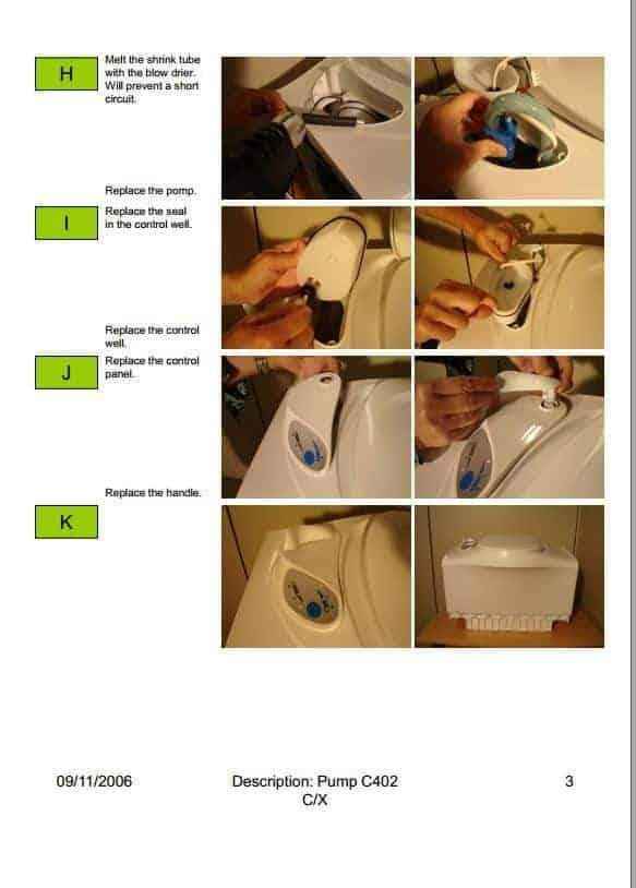 Thetford SC200 C2 C400 C200 C402 Toilet Pump - Everything Caravans