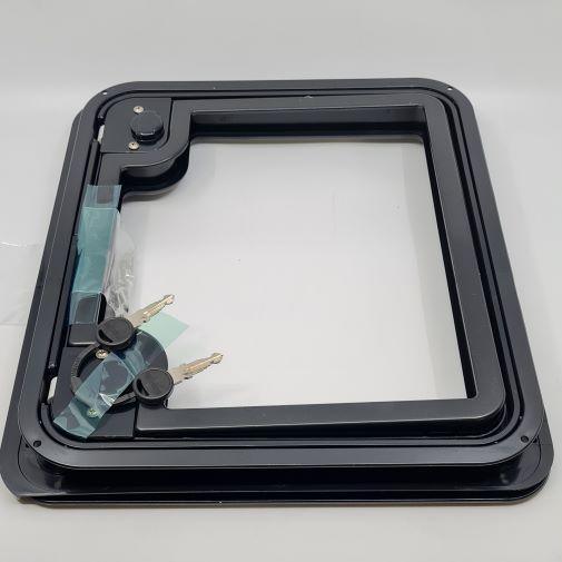 Thetford Service Door 3 - RV and Caravan Hatch Black 385mm x 340mm - Everything Caravans
