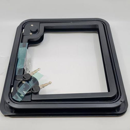 Thetford Service Door 3 - RV and Caravan Hatch Black 385mm x 340mm - Everything Caravans