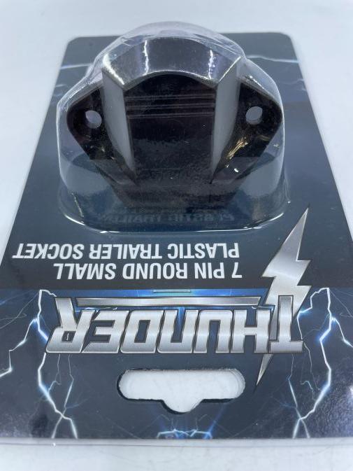 Thunder 7 Pin Small Round Plastic Trailer Socket - Everything Caravans