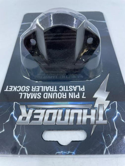 Thunder 7 Pin Small Round Plastic Trailer Socket - Everything Caravans
