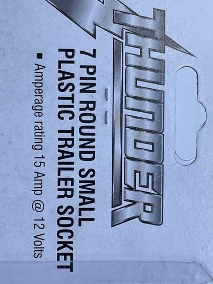 Thunder 7 Pin Small Round Plastic Trailer Socket - Everything Caravans