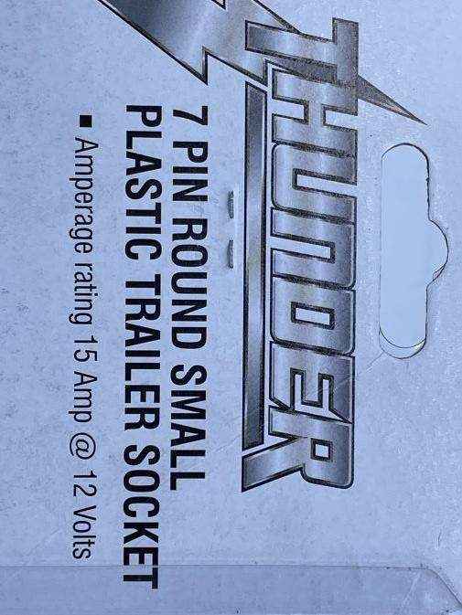 Thunder 7 Pin Small Round Plastic Trailer Socket - Everything Caravans