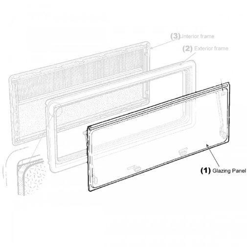 Tinted Window Blade Suits Maygood and Mobicool Windows 1100 x 450 - Everything Caravans