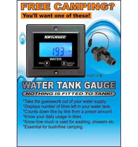 Topargee Water Tank Gauge - Flush Mount - 12volt - Everything Caravans