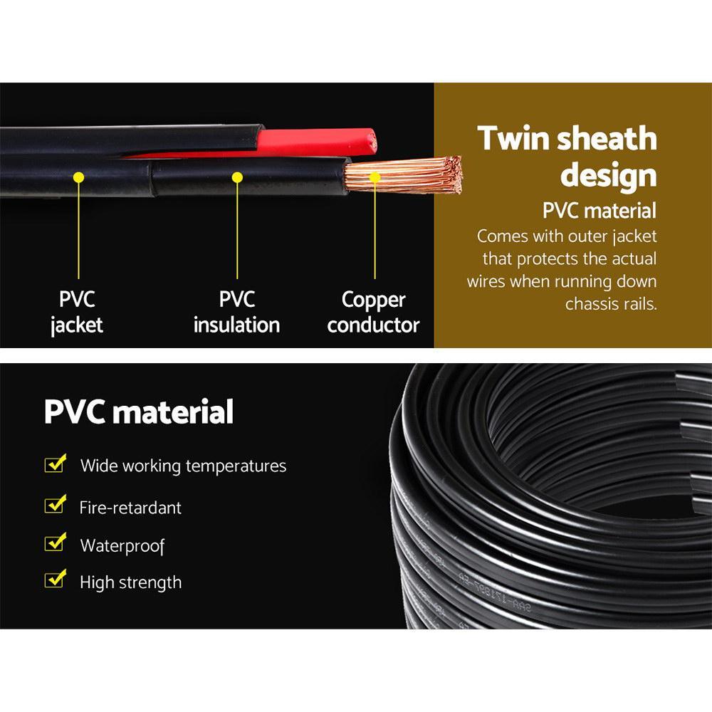 Twin Core Wire Electrical Automotive Cable 2 Sheath 450V 4mm 30M - Everything Caravans