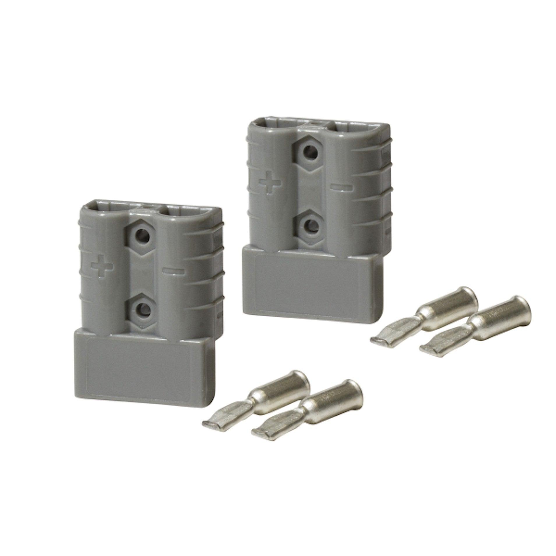 Twin Pack Heavy Duty Connector 50 amp - Grey - Everything Caravans