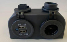 Twin Cigar Socket External Mount with 12v Cigarette Outlet and 3.1A USB Outlet - Everything Caravans