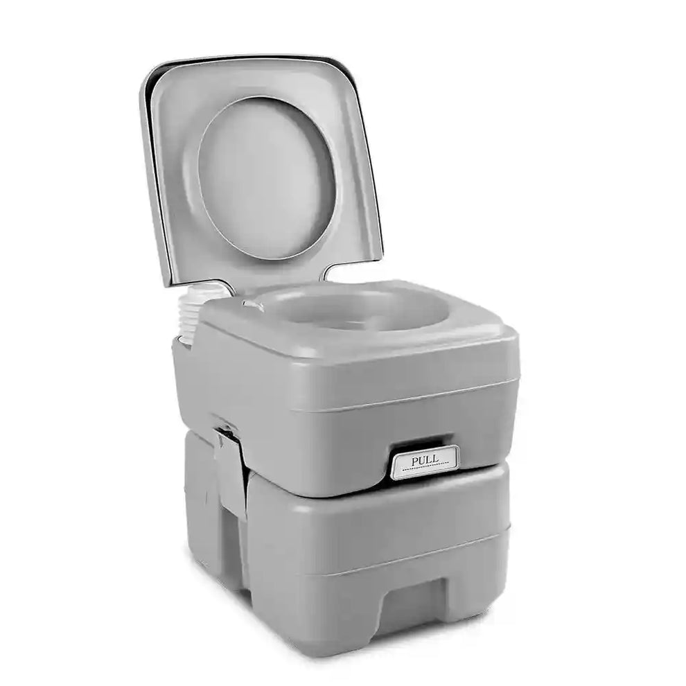 20L Portable Outdoor Camping Toilet - Grey - Everything Caravans