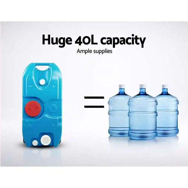 40L Blue Portable Wheel Water Tank - Everything Caravans