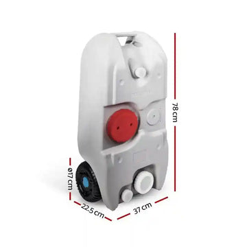 40L Grey Portable Wheel Water Tank - Everything Caravans