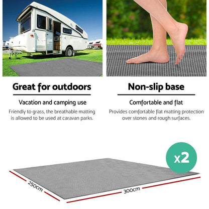Annex Matting 3M x 2.5M Floor Mats Pack of 2 - Everything Caravans
