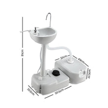 Portable Camp Wash Basin 43L with Grey Water Storage - Everything Caravans