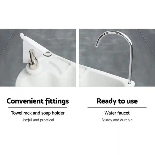 Portable Camp Wash Basin 43L with Grey Water Storage - Everything Caravans