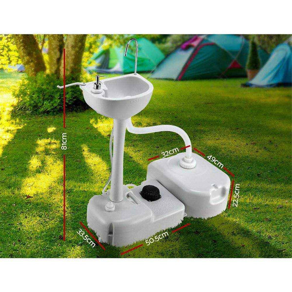Portable Camp Wash Basin 43L with Grey Water Storage - Everything Caravans
