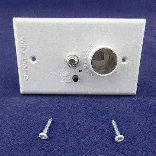 Winegard White 12v Socket Wall Plate and amplifier - Everything Caravans