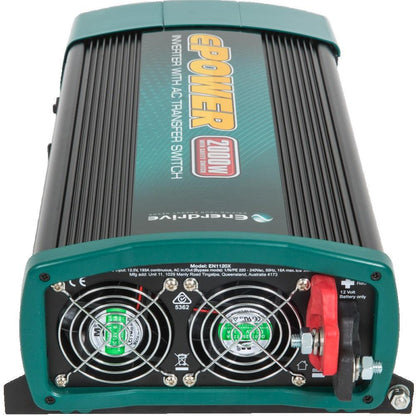 Epower 2000W 12v True Sine Wave Inverter with AC Transfer and Safety Switch - Everything Caravans