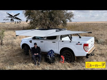 Eezi-Awn Dragonfly Mini 180 Awning 1.9M Freestanding Left Side Mount Grey - Summer Sale